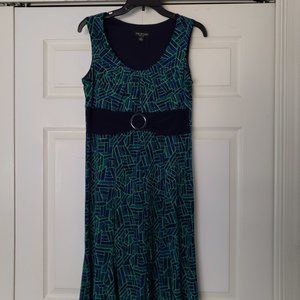 Perceptions New York Dress Size 10 Green and Navy Blue